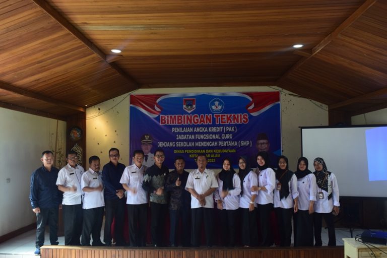 Kegiatan Bimbingan Teknis Penilaian Angka Kredit (PAK) jabatan fungsional Guru jenjang sekolah Menengah Pertama Kota Pagar Alam Tahun Anggaran 2023