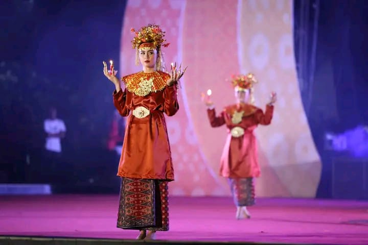 Cuplikan Penampilan Tim Kesenian Kota Pagar Alam di kegiatan Festival Sriwijaya Tahun 2024