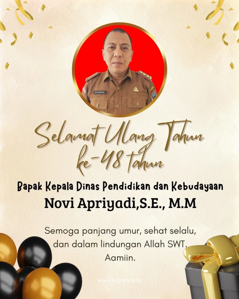Selamat Ulang Tahun yang ke-48 kepada Bapak Novi Apriyadi, S.E., M.M.
