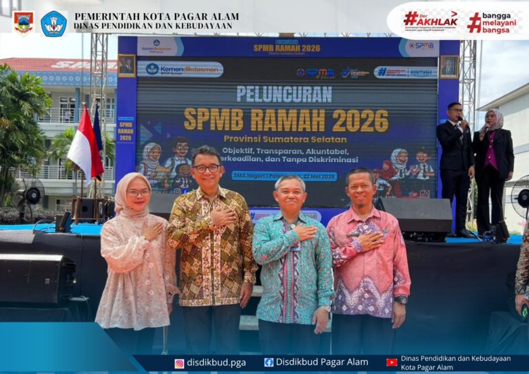 Peluncuran SPMB RAMAH Tahun Ajaran 2026/2027 Provinsi Sumatera Selatan yang berlangsung di SMA Negeri 1 Palembang
