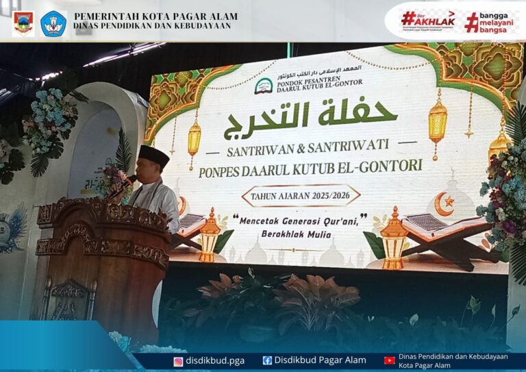 Haflah At-Takhruj Santriwan dan Santriwati Daarul Kutub El Gontori Tahun Ajaran 2025/2026 pada 15 Juni 2026
